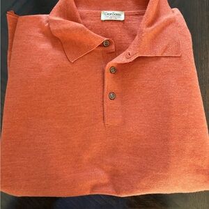 Gran Sasso Men's Sweater in Rich Orange